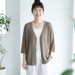 M～4XL 冷感透かし編みカーデ