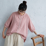 上品＆若々しい 刺繍ブラウス