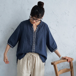 上品＆若々しい 刺繍ブラウス