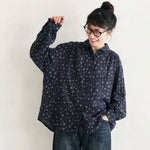ダブルガーゼ いつもの服に 花を咲かせるブラウス