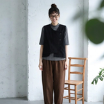 こういうの、なんか好き。アシンメトリー ボタン ノースリーブ レトロ ベスト