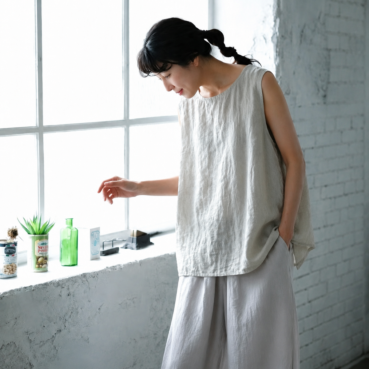 M～4XL コットン ビッグシルエット タンクトップ