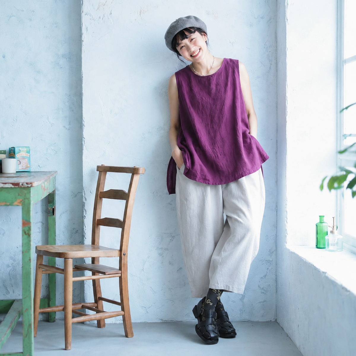 M～4XL コットン ビッグシルエット タンクトップ