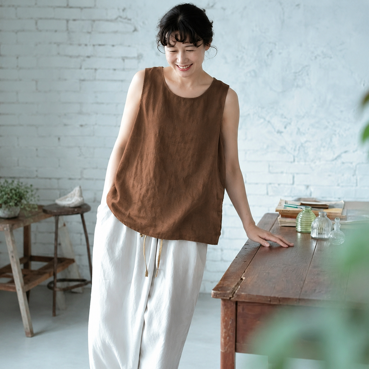 M～4XL コットン ビッグシルエット タンクトップ
