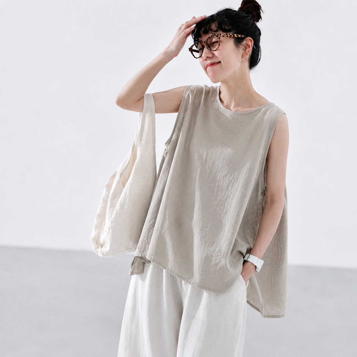 M～4XL コットン ビッグシルエット タンクトップ