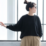 バルーンスリーブ 丸襟 ワイドパンツ セットアップ 肌寒さ対応