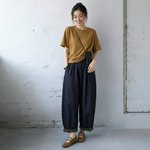 幾何模様 切り替え アンクル丈（9分丈） パンツ